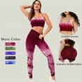 thumbnail image 1 of Ropa interior Traje de yoga con efecto tie-dye Sujetador deportivo Tirantes Pantalones de yoga de cintura alta que levantan la cadera Traje de yoga con efecto tie-dye degradado, 1 of 5