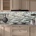 thumbnail image 4 of DEWOO Thick Kitchen Peel and Stick Tile Backsplash, Stick on Wall Tiles, 12"x12" Self Adhesive Sticky 3D Wall Marble Tiles Bathroom (10-Sheet，Gray Green), 4 of 12