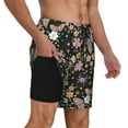 thumbnail image 2 of Fotbe Floral Insects Traje de Baño para Hombre – Shorts de Natación de Secado Rápido con Forro y Bolsillos-Medium, 2 of 6