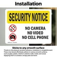 thumbnail image 3 of (2 Pack) No Camera No Video No Cell Phone OSHA Security Notice Sign, 3 of 7
