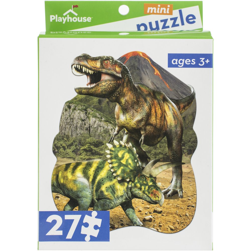 Playhouse Mini Puzzle 27 Pieces 7.25"X9.5"Dinosaurs