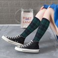 thumbnail image 7 of Women's Knee High Socks Deep Blue & Green Plaid Thermal Soft Knee Long Socks, 7 of 7
