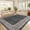 Black Brown, variant on Modern Bordered Large Area Rug 10x13 WashableLiving Room Carpet Stain Resistant Throw Carpet with Non-Slip Backing Low Pile Floor Cover for Nursery Apartment,Jute