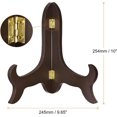 thumbnail image 2 of uxcell 10" Easel Plate Holder, Wooden Folding Display Stand Brown for Decorative Picture Frame, 2 of 6