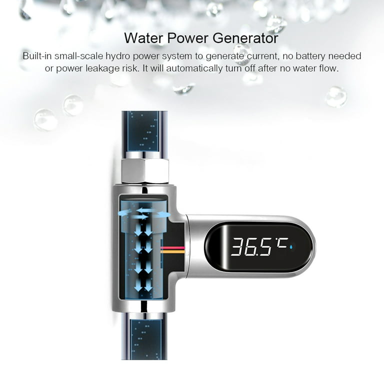 Instant-read Shower Thermometer, G1/2 Faucet Thermometer Led Digital  Display Water Temperature Monitor