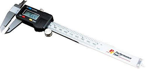 Performance Tool W80152 Electronic Digital Caliper with Extra Large LCD Screen, 0 - 6 Inches, Inch/Millimeter Conversion