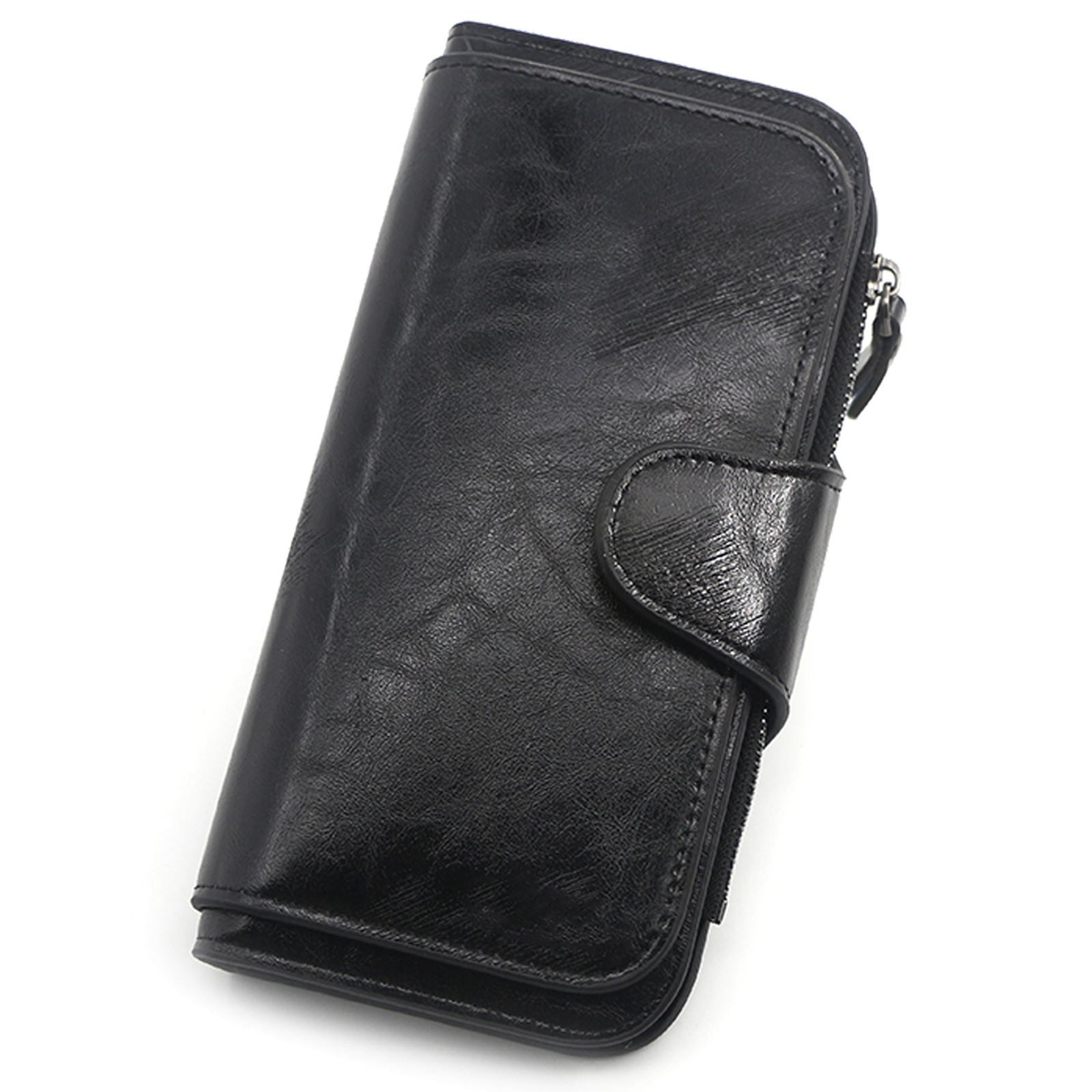 Women Wallet PU Leather Large Capacity Trifold Wallet with ID Window