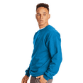 thumbnail image 3 of Hanes Mens Ultimate Cotton Crewneck Sweatshirt -WD60 Heavyweight Fleece Sweatshirt, (XL Teal), 3 of 5