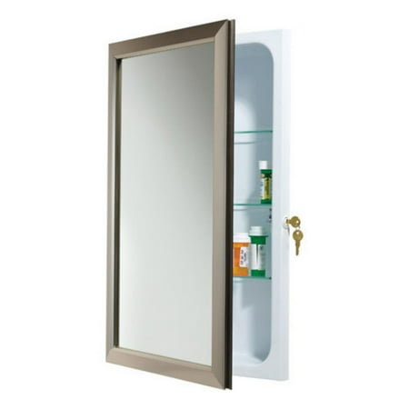 UPC 026715184002 product image for Jensen Medicine Cabinet Locking 15.75W x 25.5H in. Recessed Medicine Cabinet 625 | upcitemdb.com