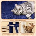 thumbnail image 5 of Yaheetech 57.5''H Cat Tree Tower Cat Tree with 2 Condos, Scratching Posts, Ramp, Navy Blue, 5 of 7
