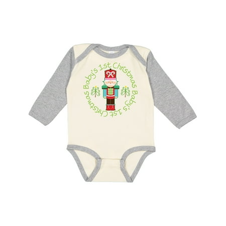 

Inktastic Nutcracker First Christmas Babys 1st Gift Baby Boy or Baby Girl Long Sleeve Bodysuit