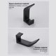 thumbnail image 5 of Gancho doble Advancent colgador montado en la pared para sombreros de baño, 5 of 6