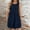 Blue, variant on ClodeEU Women's Summer Plus Size Round Neck Sleeveless Dress ,Solid Color Casual Midi Dress Khaki,Womens Plus XXXXXL