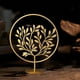 thumbnail image 4 of Adorno de escritorio de hoja de hierro | Decoración del hogar de metal para sala de estar, gabinete de vino, vestíbulo | Arte de hierro moderno, diseño de hoja realista, 8.3x7x2.8 in, duradero,, 4 of 6