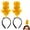 Yellow, variant on Arrows Headband | 2PCS Light Up Arrows Headband for Short People | Funny Arrowhead Headwear Photo Props | Personalized Symbol Hair Accessories for Women Men Festival Celebrations Holiday (Red)