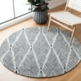thumbnail image 2 of SAFAVIEH Micro-Loop Angelica Diamond Area Rug, Light Blue/Charcoal, 5' x 5' Round, 2 of 7