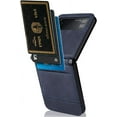 thumbnail image 2 of case for Galaxy Z Flip 4 Case Wallet, Ultra -Thin Retro Style with Card Holder Samsung Flip 4 Case Compatible with Samsung Galaxy Z Flip4 5G, Blue, 2 of 14