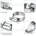 thumbnail image 2 of 40PCS Hose Clamp Set - 1/4''–1-1/8'' 304 Stainless Steel Worm Gear Hose Clamps for Pipe, Intercooler, Plumbing, Tube and Fuel Line, 2 of 7
