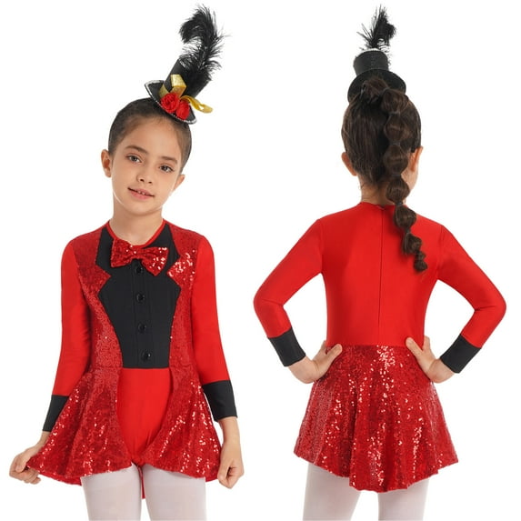 MSemis Girls Sequins Dance Dress Ballet Gynmastics Leotard Modern Jazz Latin Dancewear