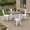 White, variant on MAYEERTY Set of 4 Metal Dining Chairs Stackable Industrial Style 300LBS Weight Capacity for Kitchen Dining Room