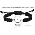 thumbnail image 7 of Uloveido Handmade Braided Black String Bracelet with Round Mustard Seed, Engraved Nothing is Impossible with God Bracelet Adjustable (Black), 7 of 7