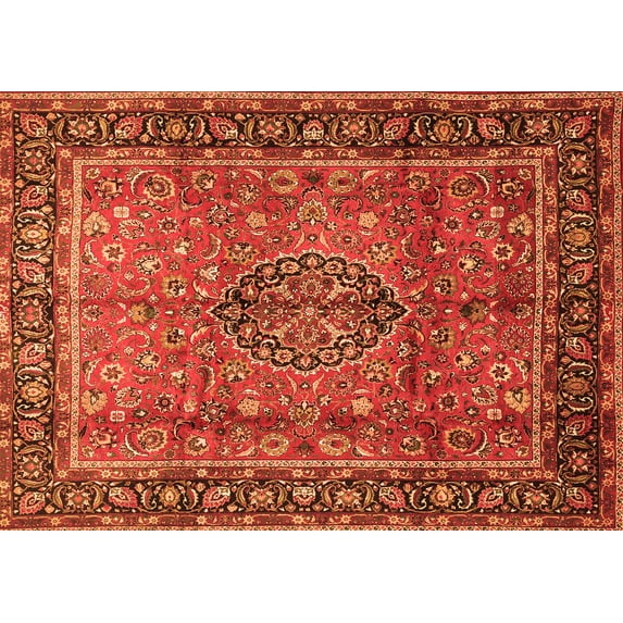 Ahgly Company Indoor Rectangle Persian Orange Traditional Area Rugs, 6' x 9'