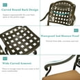 thumbnail image 7 of MEETWARM Outdoor Swivel Barstools Cushions Cast Aluminum Frame - Set of 2, Dark Bronze, 7 of 7