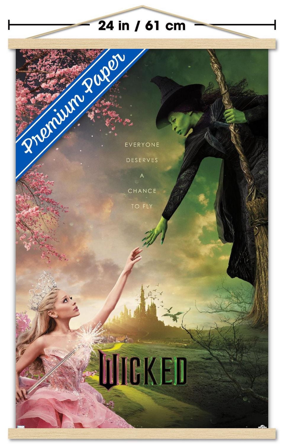 Wicked - One Sheet Wall Poster with Magnetic Frame, 22.375" x 34"