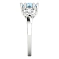 thumbnail image 3 of 1.72 ct Round Cut Simulated Blue Diamond Three-Stone Engagement Ring for Women in 18K White Gold, 3 of 5