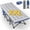 Blue Cot Blue/Gray Pad, variant on PNKKODW 75"x28" XL Folding Camping Cot for Adults w/Mattress, Portable Sleeping Bed for Tent w/Carry Bag, Office Home Nap, Outdoor, Camping, Travel, Max Load 500lbs Striped Gray Cot Blue/Gray Pad