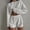 Blanc, variante sur Elvqul Haut à Enfiler et Shorts pour Femmes, Ensembles de Pyjama à Col Rond 2 Pcs, Vêtements de Nuit Légers d'Été pour Femmes, Manches Longues