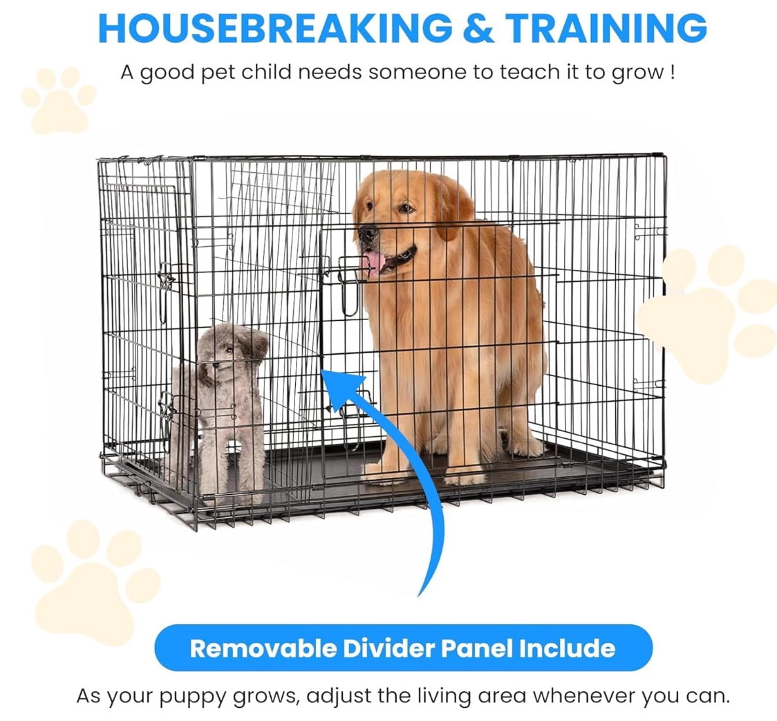 Simply Deluxe Small Dog Crate, 24 Inches