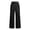 Black#linen pants women, variant on Womens Linen Pants Beach Summer Boho Wide Leg Casual Pants Palazzo Button High Waist Irregular Wrap Lounge Travel Vacation White,M