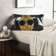 thumbnail image 6 of Naloa Pineapple With Black Glasses Pillowcase, Throw Pillowcase, Wrinkle-Free, Stain-Resistant with Hidden Zipper for Bedroom Sofa-20"x30", 6 of 6
