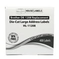 thumbnail image 6 of HOUSELABELS Compatible with DK-1208 Replacement Roll for Brother QL Label Printers; 400 Address Labels; 1-1/2" x 3-1/2" (38mm*90mm) - 60 Rolls, 6 of 7
