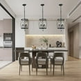 thumbnail image 6 of Indoor 3-Light Modern Cage Pendant Light Foyer Cafe Ceiling Hanging Lamp Vintage, 6 of 11
