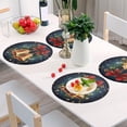 thumbnail image 6 of Coolnut Christmas Wind Chime Placemats Set of 1 Non-Slip Heat Resistant Dining Table Place Mats Washable Kitchen PVC Weave Table Mats Home Decor Gifts, 6 of 7