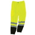 thumbnail image 3 of Ergodyne GloWear® 8910BK Class E Black Bottom Hi-Vis Pants, Lime, L/XL, 3 of 4