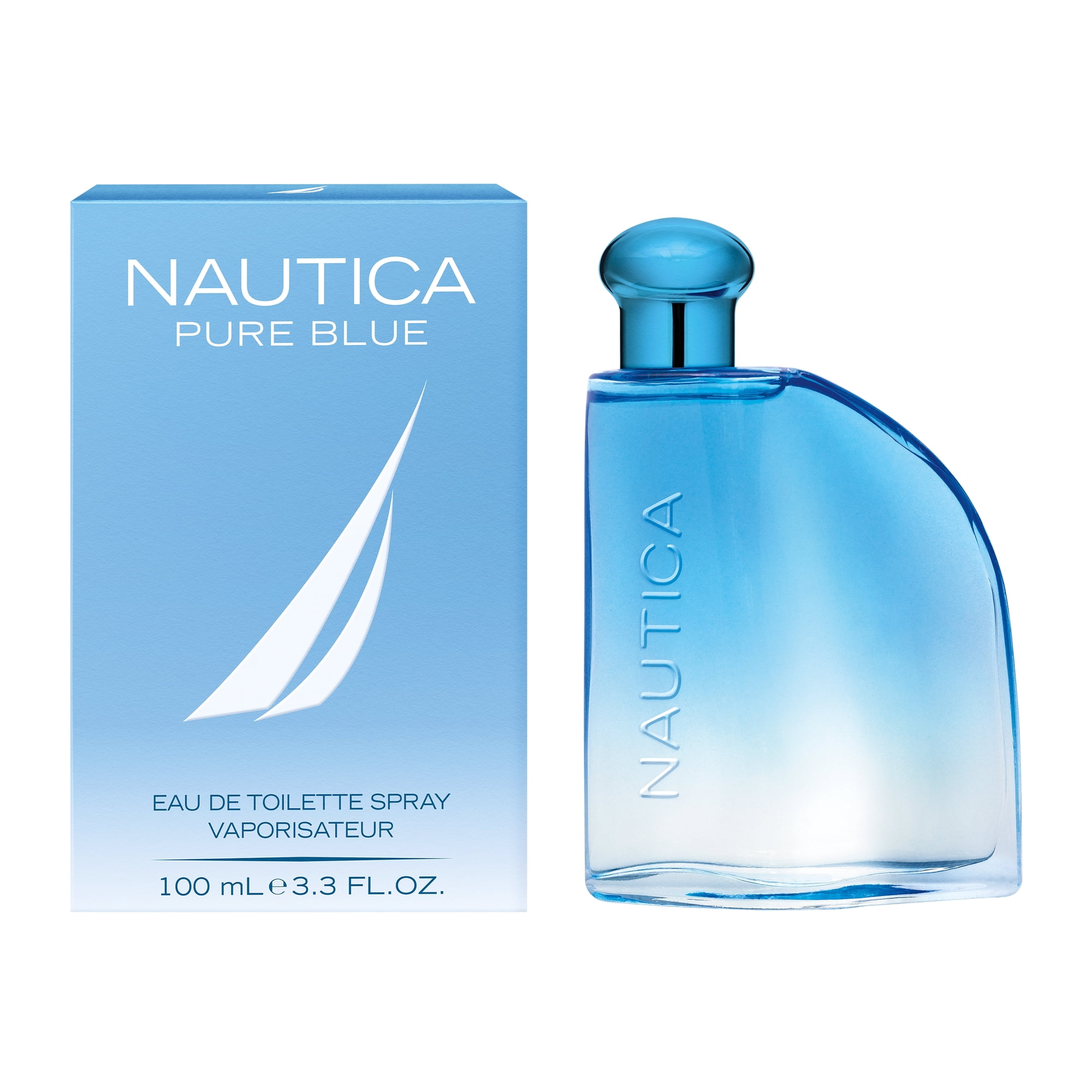Nautica Pure Blue Eau de Toilette Fougere Aromatic Marine Fragrance Vegan Formula Long-Lasting Scent 1.6oz