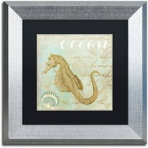 Trademark Fine Art "Turquoise Beach III" Canvas Art by Color Bakery Black Matte, Silver Frame