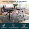 thumbnail image 2 of Silla plegable LeisureMod Lawrence de acrílico magenta con estructura de metal, 2 of 9
