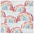 thumbnail image 2 of SAFAVIEH Kids Playhouse Many Rainbows Machine Washable Area Rug, Blue/Ivory, 3'3" x 3'3" Square, 2 of 13