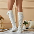 thumbnail image 5 of Vinsonshop Knee High Socks for Women Sweater Socks for Women Knit Socks Thermal Socks Comfortable Socks for Women Knee Socks for Women Knitted Socks B One Size, 5 of 6