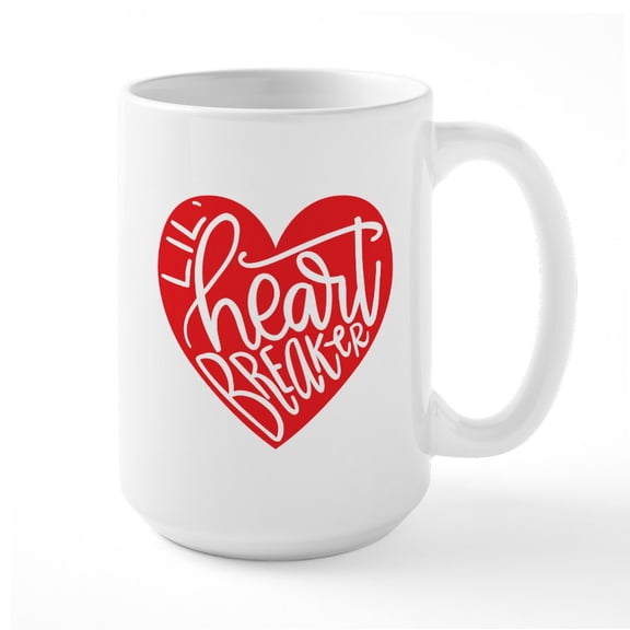 CafePress - Lil' Heart Breaker - 15 oz Ceramic Large White Nolvety Mug