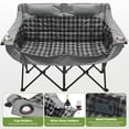 thumbnail image 4 of ABORON Oversized Double Camping Chair, Folding 2 Person Camping Chair Loveseat, Thick Fully Padded Duo Chair Camping Couch, Portable Double Camp Chair, Lawn Chairs, Camping Bench with Carrying Bag, 4 of 7