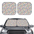 thumbnail image 6 of Lsque Colorful Numbers 2 PCS Windshield Sun Shade | CarFoldable Window Covers | Car Accessories Reflect UV for Universal Cars SUV Truck | Medium, 6 of 7