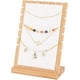 thumbnail image 1 of Organizador de collares de cadena de bambú, expositor de joyas, soporte de madera para collares con cuero suave, 1 of 7