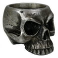 thumbnail image 5 of Pack Of 2 Gunmetal Finish Evil Death Skull Small Votive Candle Or Crystal Holder, 5 of 10
