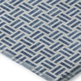 thumbnail image 4 of HomeRoots 677235 8 x 10 ft. Denim Blue & Ivory Geometric Transitional Washable Machine Made Rectangle Area Rug with UV Protection, 4 of 9