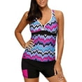 thumbnail image 1 of Traje de baño Tankini de dos piezas con cuello en V para mujer con pantalones cortos de talla grande Zhivalor WMZL-1502-12, 1 of 4